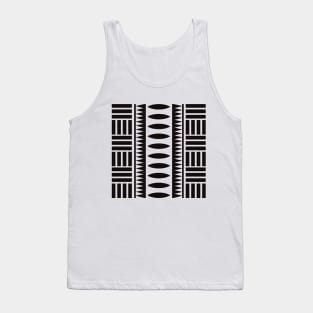 Afrocentric Line Art Ethnic Pattern Tank Top